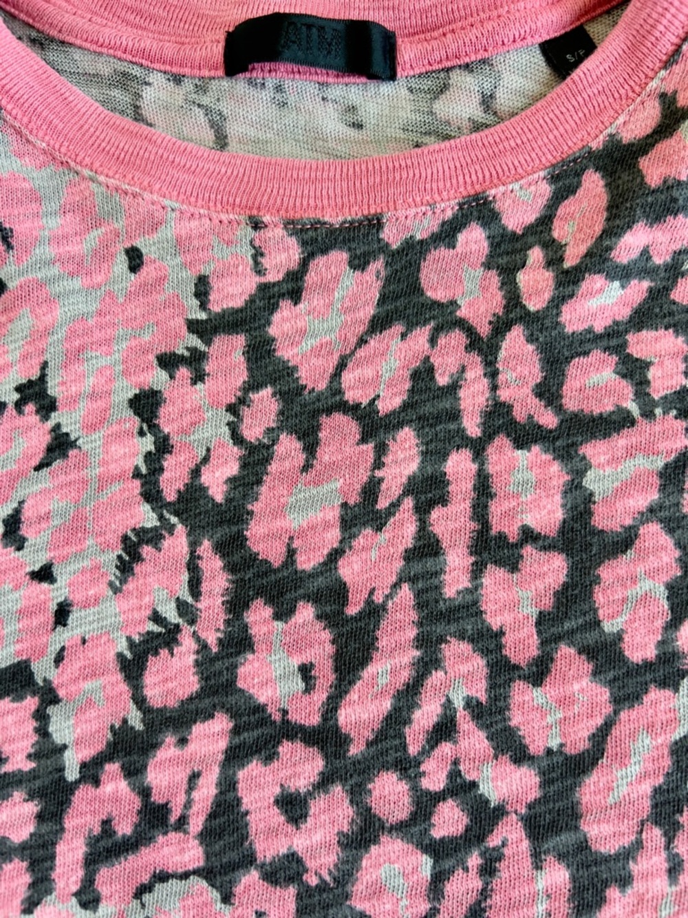 ATM women’s Pink Animal-Print Short Sleeve Tee - Picture 4 of 6